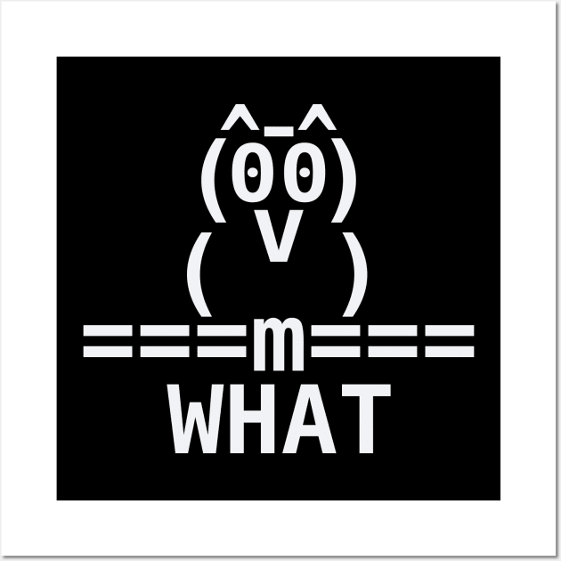 Ascii Owl Wall Art by Aunt Choppy